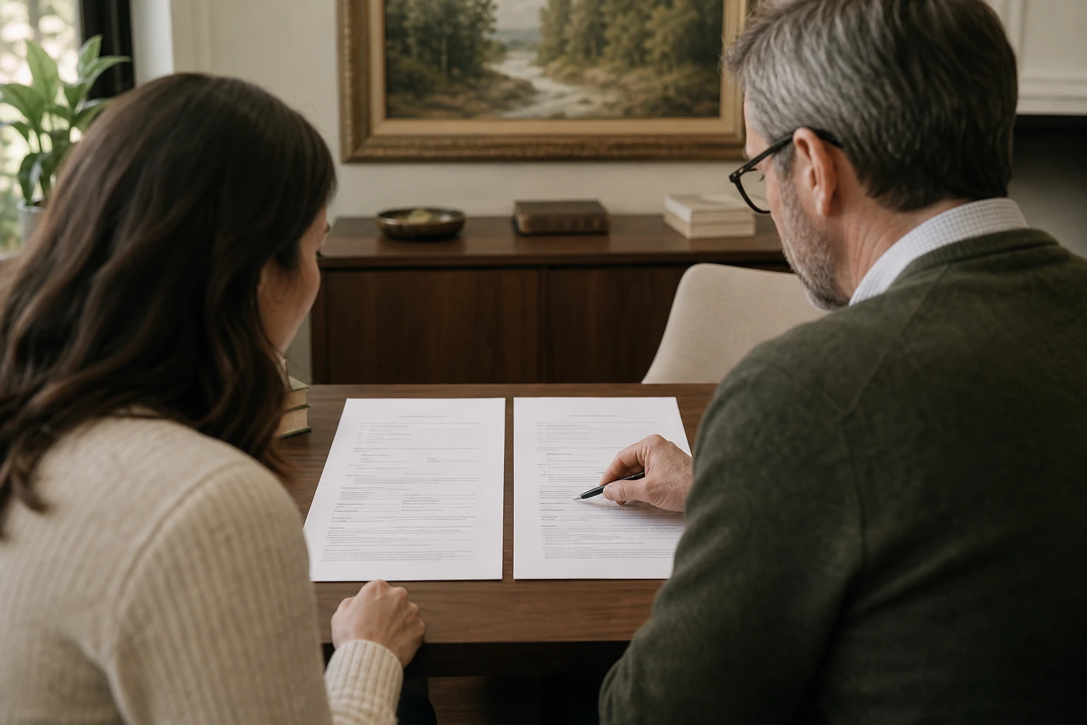 Two property documents are compared side by side
