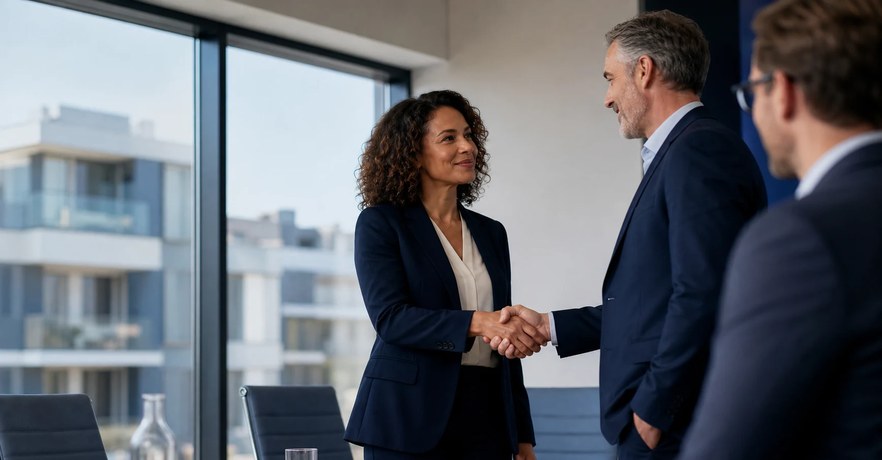 Business partners working together